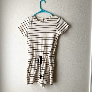 Cream & black stripe NWT Romper